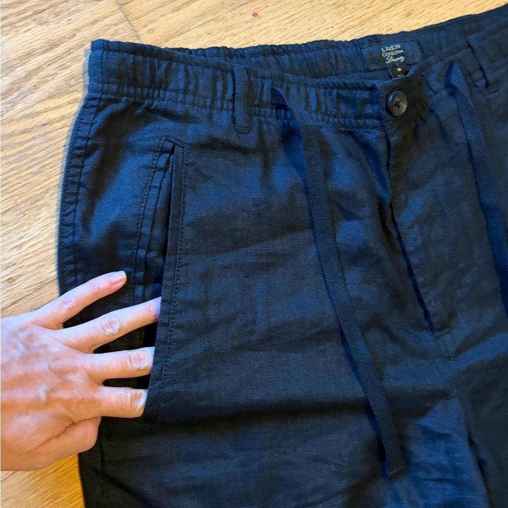 Linen club room luxury 100% linen wide leg pants - Picture 2 of 6
